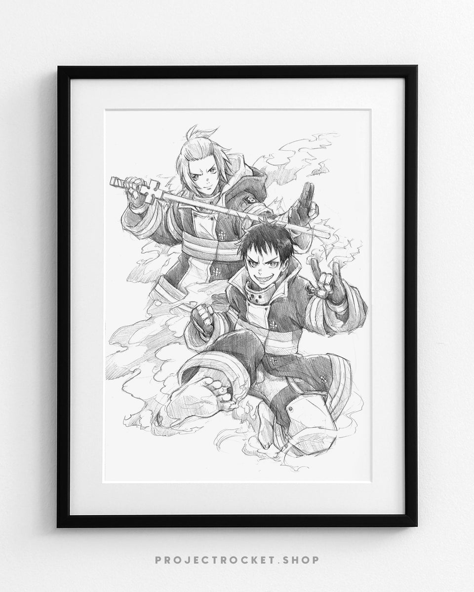 リール shin art craft Arthur and Shinra sketch print (Poster/Print) – Project Rocket