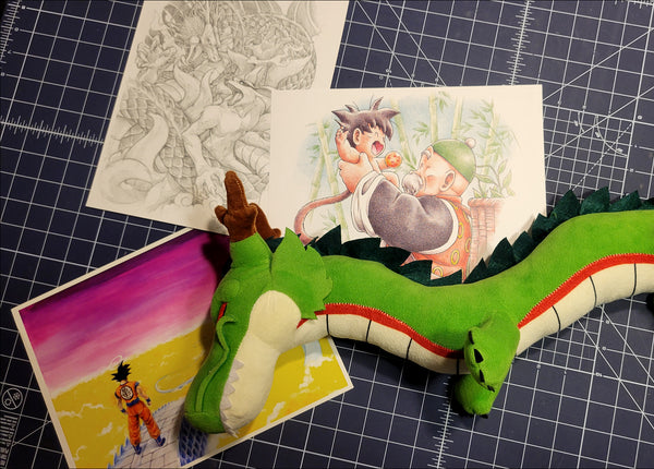 SHENRON PLUSHIE + 3 DBZ Prints (Limited Package)