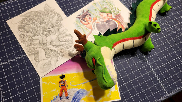 SHENRON PLUSHIE + 3 DBZ Prints (Limited Package)