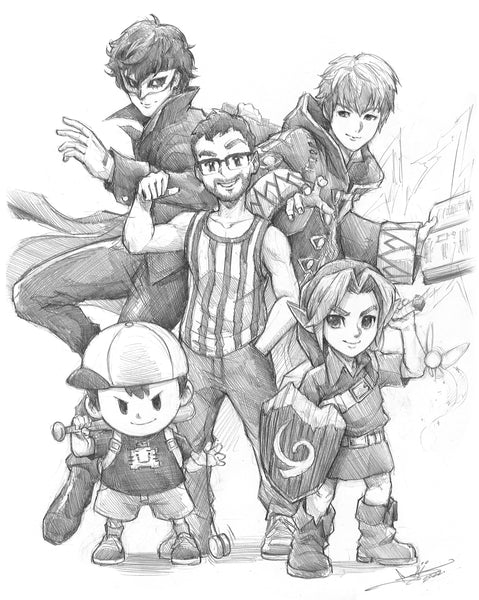 SMASH BROS CHARACTER Sketch Commission (2-4)