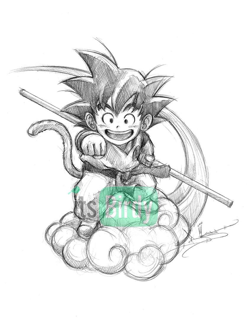 Kid Goku Art Print
