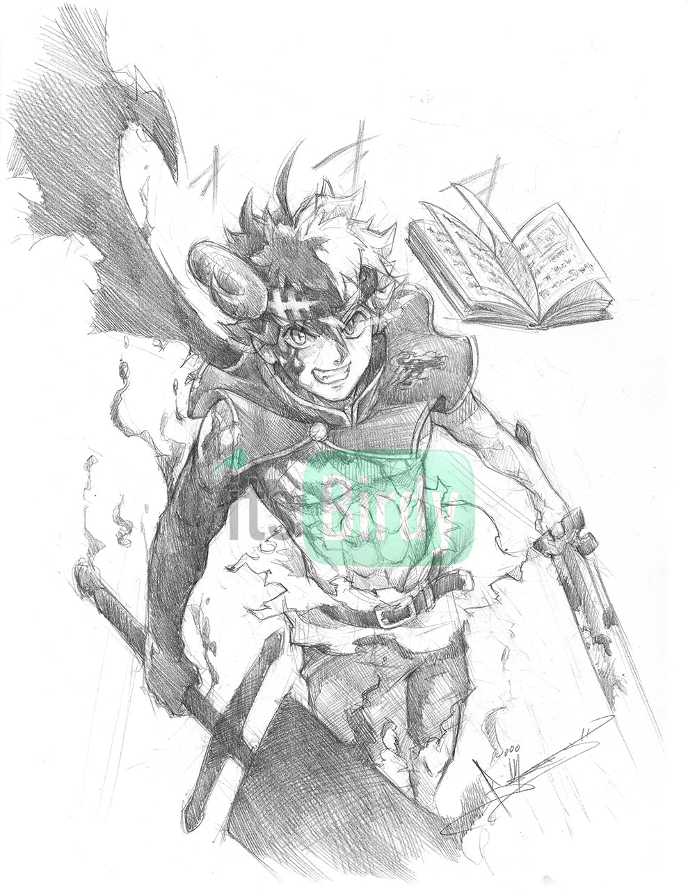 Asta (Demon Form) Original Sketch