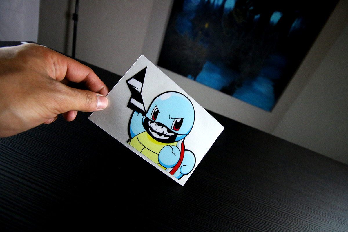 Peeping Squirtle Vinyl Car Sticker Decal Funny Meme Cute Weekend - Foto 2